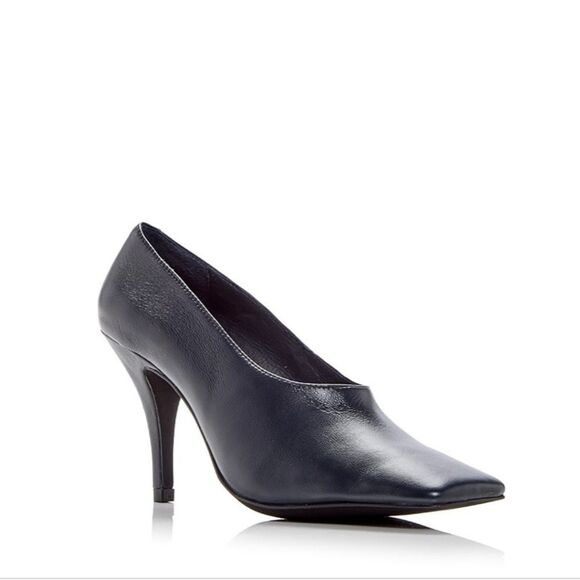 Jeffrey Campbell Women's Natalya Square Toe Pumps Very Dark Navy Blue size 9 - Picture 1 of 8